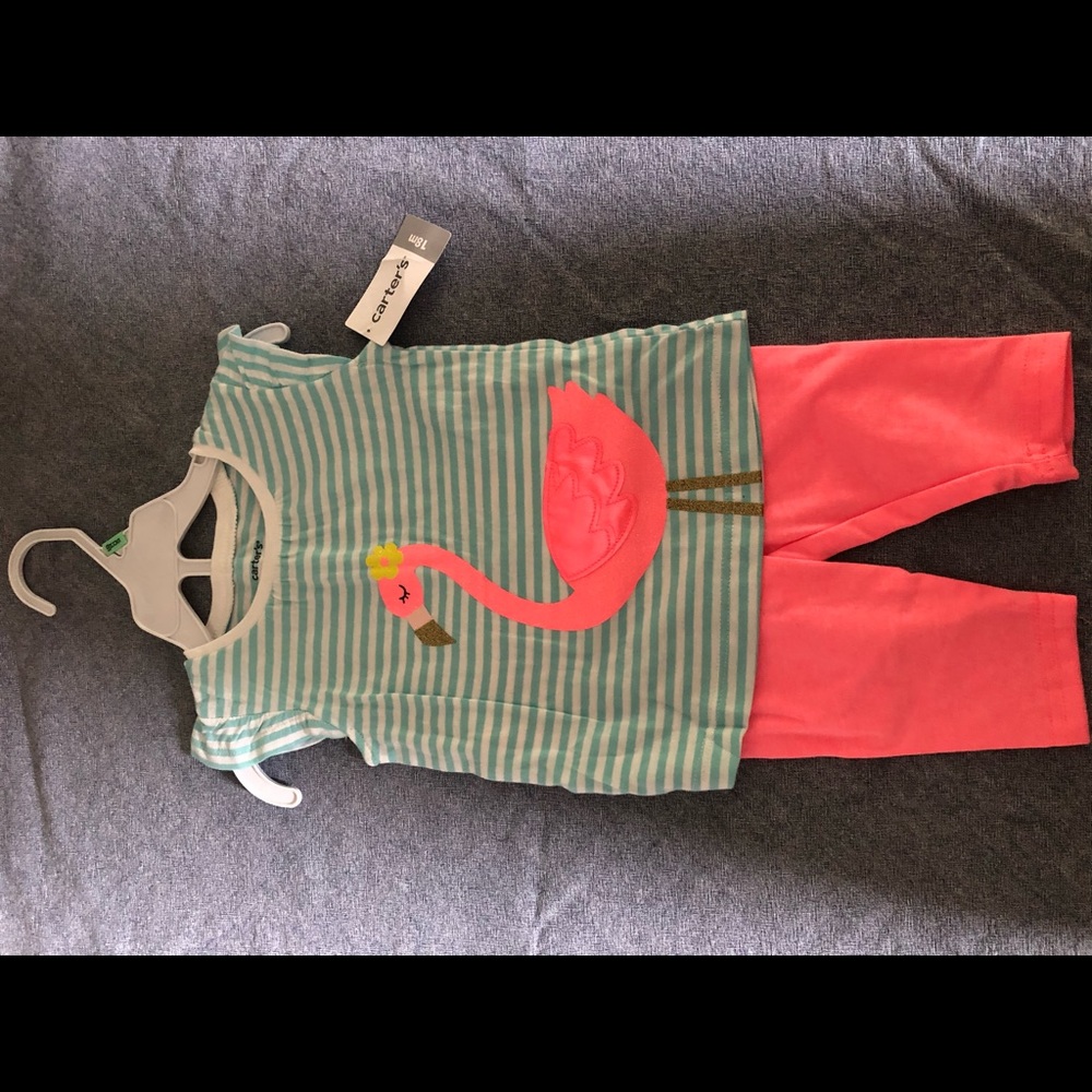 NWT Carters 2 piece baby girl outfit